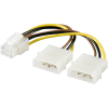 Akyga - Power cable 2xMolex/PCI-Express-6pin 15cm - AK-CA-13