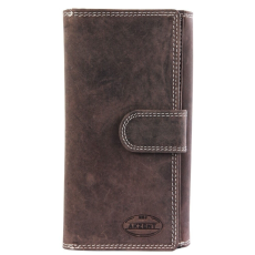  Akzent női pénztárca, valódi bőr, barna (18x10 cm)
