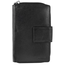  Akzent női pénztárca, valódi bőr, fekete (16x10 cm) pénztárca