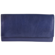Akzent pénztárca, Valódi Bőr, Női - kék, 18x10 cm pénztárca