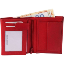 Akzent valódi bőr férfi pénztárca, 10x12 cm - piros pénztárca