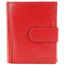 Akzent valódi bőr férfi pénztárca, 9x11 cm - piros pénztárca