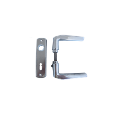 AL-LOY SB ajtókilincs 410 + ajtócím lővér kulcslyukas polírozott zár és alkatrészei