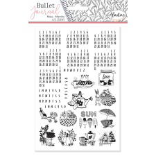 Aladine Gumibélyegző - Universal Months - Bullet Journal Foam Stamps (1 csomag) dekorációs kellék