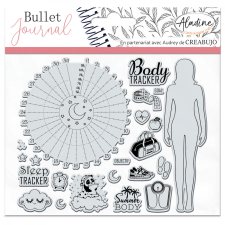 Aladine Szilikonbélyegző - Trackers 2 (English) - Bullet Journal Clear Stamps (1 csomag) bélyegző