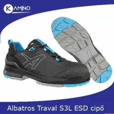 albatros Taraval Black/Blue Low S3L ESD FO SR munkavédelmi cipő