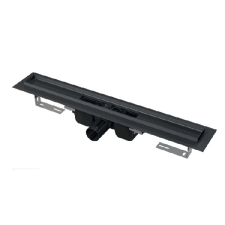  Alcaplast APZ1BLACK-550 zuhanyfolyóka peremmel FEKETE-MATT fürdőszoba kiegészítő