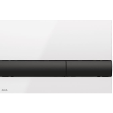 Alcaplast M 1710-8 Nyomólap, fehér-fényes/fekete-fényes szaniter