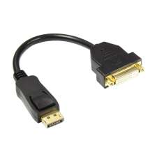 Alcasa DP-AD06 0,2 M DVI-I DisplayPort Fekete kábel és adapter