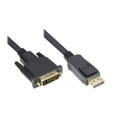 Alcasa DP-DVI1 1 M DisplayPort DVI-D Fekete kábel és adapter