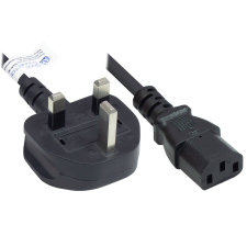 Alcasa P7030-S018 Fekete 1,8 M G típusú hálózati csatlakozó C13 csatlakozó kábel és adapter