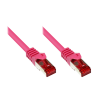 Alcasa RJ-45 - RJ-45 M/M 0.15m hálózati kábel Magenta 0,15 M Cat6 S/FTP (S-STP)