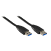 Alcasa USB A - USB A 3m M/M USB 3.2 Gen 1 (3.1 Gen 1) Fekete