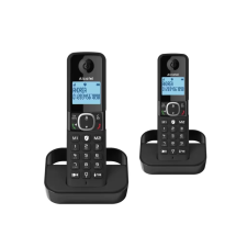 Alcatel Fekete F860 DUO Hordozható vezetékes Dect telefon (126421) - Vezetékes telefonok vezeték nélküli telefon