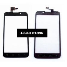 Alcatel OT-995, Érintőplexi, fekete mobiltelefon, tablet alkatrész