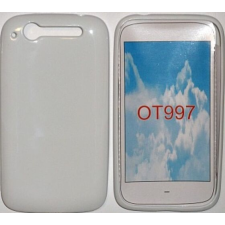 Alcatel OT-997, Szilikon tok, S-Case, fehér tok és táska