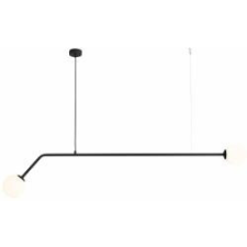 Aldex 1064H1 | Pure-AL Aldex függeszték lámpa 2x E14 fekete, opál (1064H1) világítás