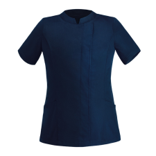  Alessia női rövid ujjú szakácskabát - sötétkék munkaruha