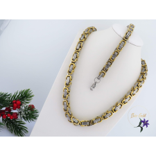  Alex nemesacél férfi szett nyaklánc karkötő-multikolor ékszer szett