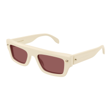 Alexander McQueen AM0427S-004 SHINY IVORY BROWN napszemüveg napszemüveg