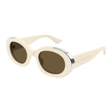 Alexander McQueen AM0445S-004 SILVER IVORY BROWN napszemüveg