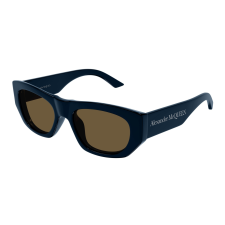 Alexander McQueen AM0450S-003 SHINY BLUE BROWN napszemüveg napszemüveg