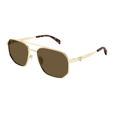 Alexander McQueen AM0458S-002 SHINY GOLD BROWN napszemüveg napszemüveg