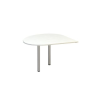 Alfa Office Alfa 200 asztal toldóelem szürke lábazattal, 120 x 120 x 74,2 cm, csepp, balos kivitel, fehér mintázat%