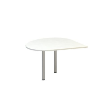 Alfa Office Alfa 200 asztal toldóelem szürke lábazattal, 120 x 120 x 74,2 cm, csepp, balos kivitel, fehér mintázat% irodabútor