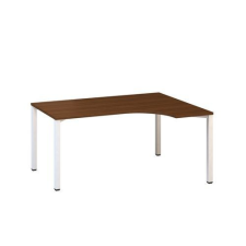 Alfa Office Alfa 200 ergo irodai asztal, 180 x 120 x 74,2 cm, jobbos kivitel, dió mintázat, RAL9010% íróasztal