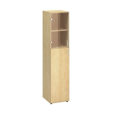 Alfa Office Alfa 500 magas, keskeny szekrény, 178 x 40 x 47 cm, kombinált ajtóval - balos kivitel, vadkörte mintázat% bútor