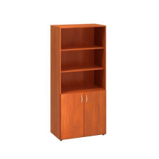 Alfa Office Alfa 500 magas, széles szekrény, 178 x 80 x 47 cm, nyitott polccal és ajtóval, cseresznye mintázat% bútor