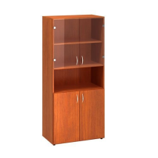 Alfa Office Alfa 500 magas, széles szekrények, 178 x 80 x 47 cm, nyitott ajtóval, cseresznye mintázat% bútor