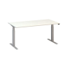 Alfa Office Alfa Up állítható magasságú irodai asztal szürke lábazattal, 160 x 80 x 61,5-127,5 cm, fehér mintázat%