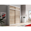 Alfaomega Firenze150 M06 magasított tolóajtós gardróbszekrény fehér-tölgy