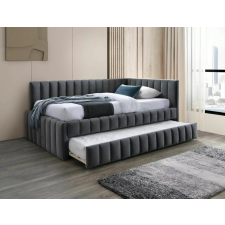  Alfie Velvet Kihúzható Bársony Ágy Szürke 120x200 ágy és ágykellék