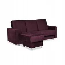  Alicja Sarokkanapé Ágy Puffal, Family Meble Bordó bútor