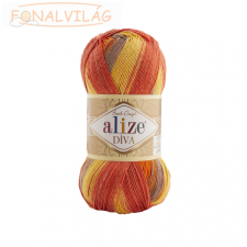  Alize DÍVA BATIK - Narancs-Sárga-Tejes kávé melír rövidáru