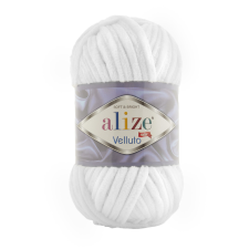 Alize Velluto - Fehér - 055 rövidáru