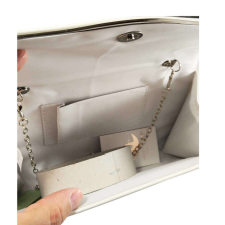  Alkalmi táska műbőr fehér kézitáska és bőrönd