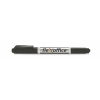  Alkoholos marker, 0,4/1,0 mm, kúpos, kétvégű, FLEXOFFICE "PM01", fekete