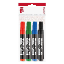  Alkoholos marker ICO Permanent 12 XXL vágott 4db-os készlet filctoll, marker