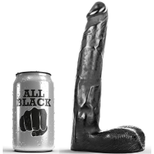 ALL BLACK – 21 cm-es élethű dildó műpénisz, dildó