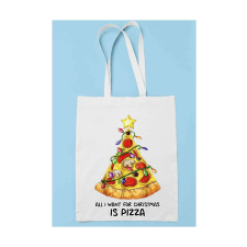 All I want for christmas is pizza vászontáska egyedi mintával kézitáska és bőrönd