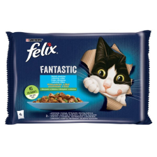 Állateledel alutasakos FELIX Fantastic macskáknak zöldséges halas válogatás aszpikban 4x85g macskaeledel