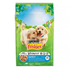  Állateledel száraz PURINA Friskies Vitafit Junior kutyáknak csirkehússal, zöldségekkel és tejjel 8kg kutyaeledel