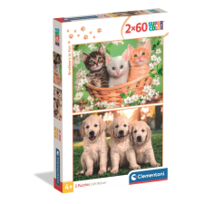 Állatos Brothers in Fur 2x60 db-os puzzle Clementoni puzzle, kirakós