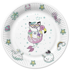 Állatos Cat Vibes papírtányér 8 db-os 22,7 cm party kellék