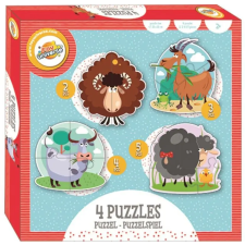  Állatos Farm forma puzzle 4 az 1-ben puzzle, kirakós