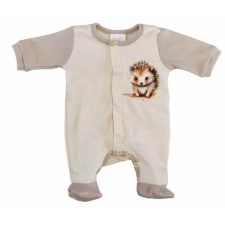 Állatos Vékony, pamut, elöl patentos kislány rugdalózó Süni mintával rugdalózó